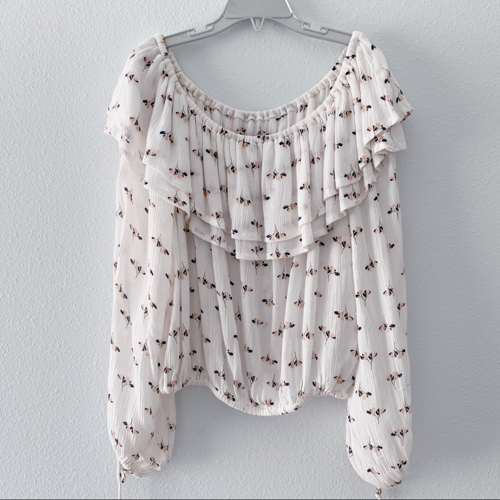 Abercrombie & Fitch floral off the shoulder top